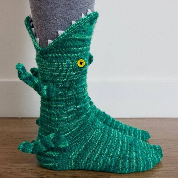 Crocodile & Fish Hand Knitted Socks | New & Crafty Finds - Crafty Cult