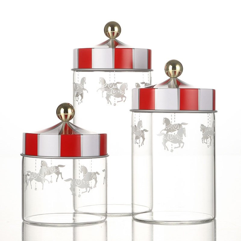 glass candy jars with lids