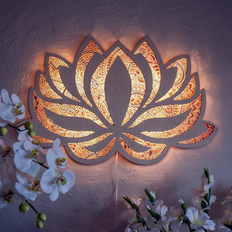 3d Flower Wall Decor Light
